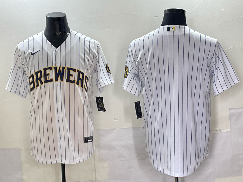 Men Milwaukee Brewers Blank white Nike MLB 2025 Jersey 0054